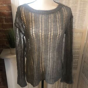 PAM & GELA OPEN KNIT LAYERING TOP - S